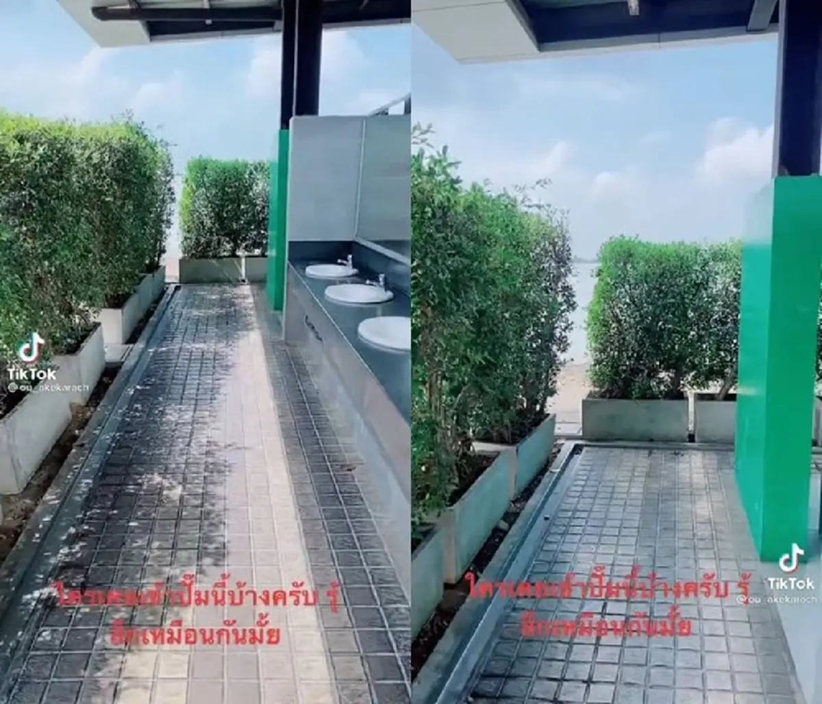 หนุ่มเกาหัว แวะเข้าห้องน้ำปั้ม เจอวิวสวยหลักล้าน รีบวิ่งใส่เกือบหัวแตก