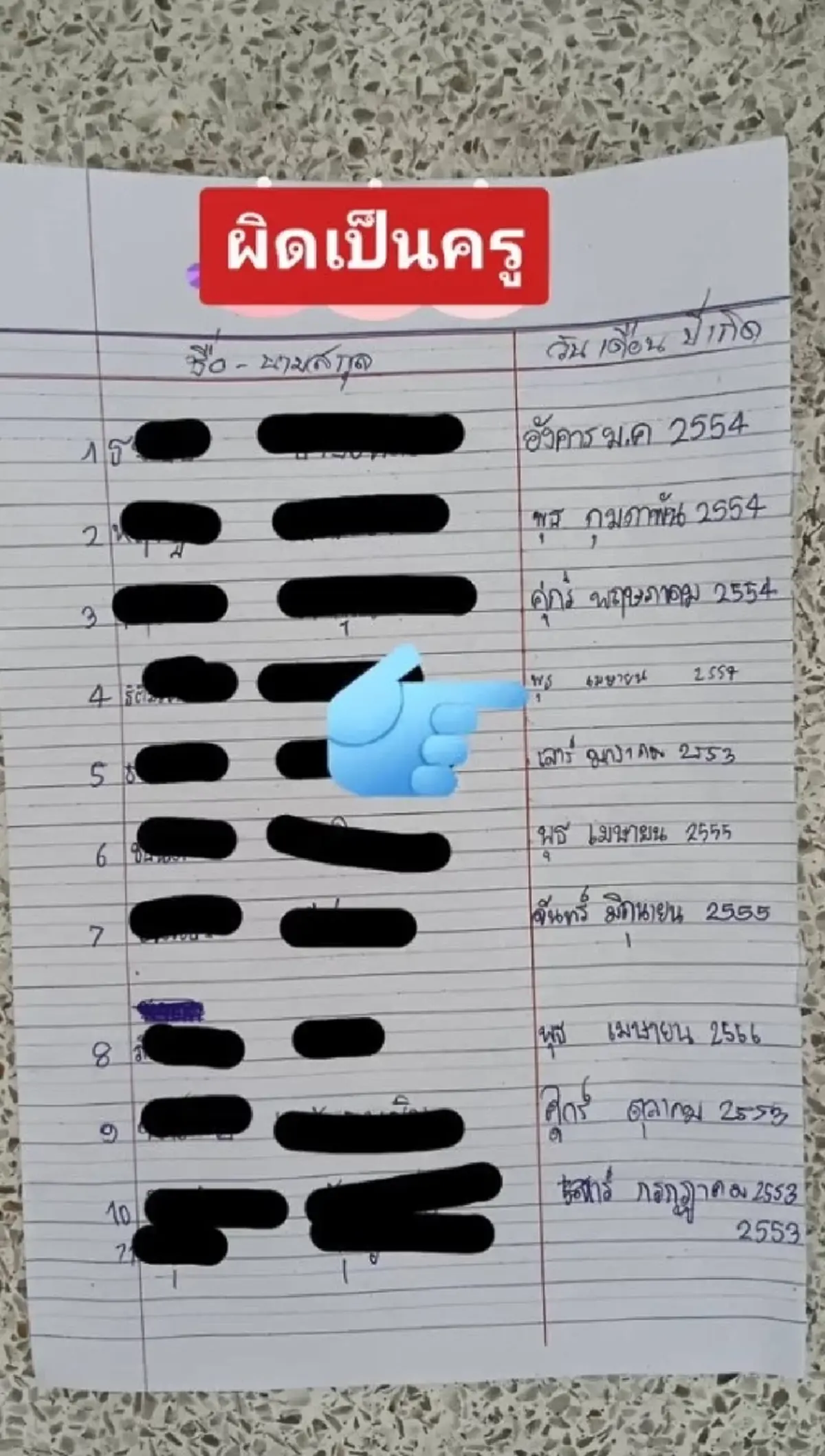 ครูหน้าชา ขอข้อมูล วัน/เดือน/ปี เกิดนักเรียน เห็นข้อมูลที่ได้ ครูผิดเองแหละ