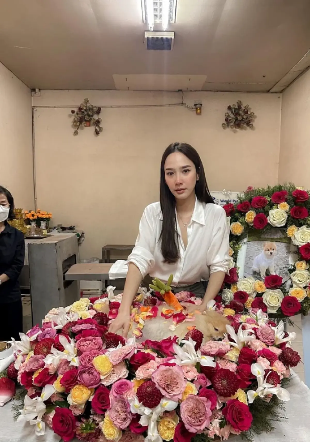 นางเอกดัง อั้ม พัชราภา ร้องไห้แทบขาดใจ กอดร่างไร้วิญญาณส่ง น้องปอมปอม 