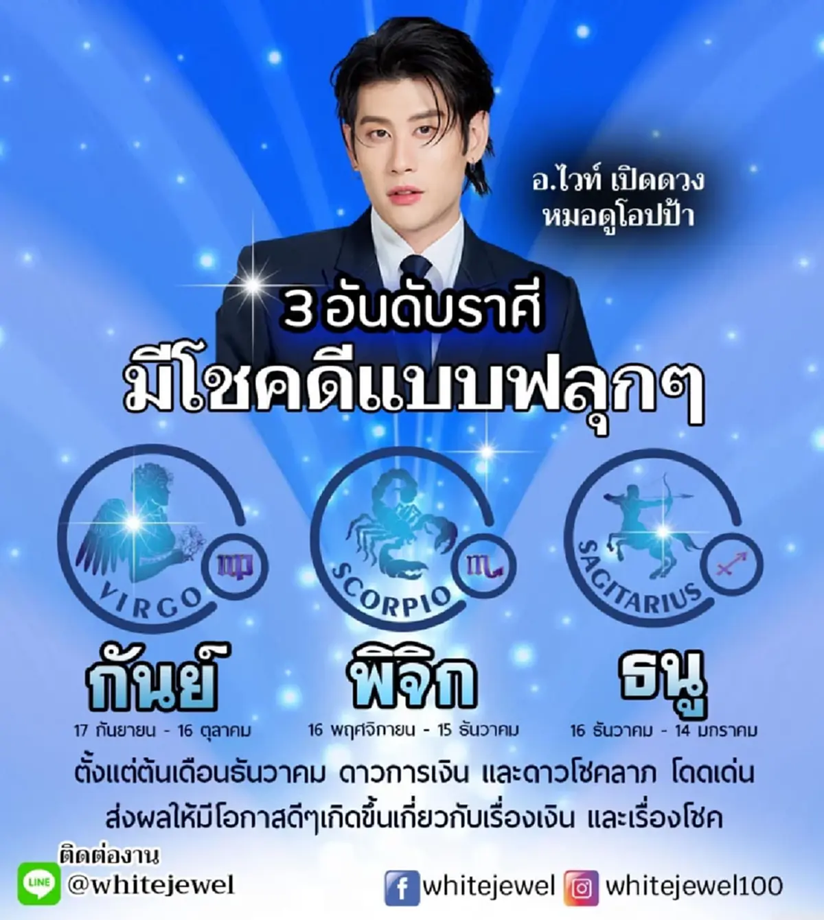 เปิด 3 ราศี โชคลาภโดดเด่น มีเกณฑ์ได้โชคแบบฟลุกๆ รับทรัพย์ต้อนรับเดือน ธ.ค.