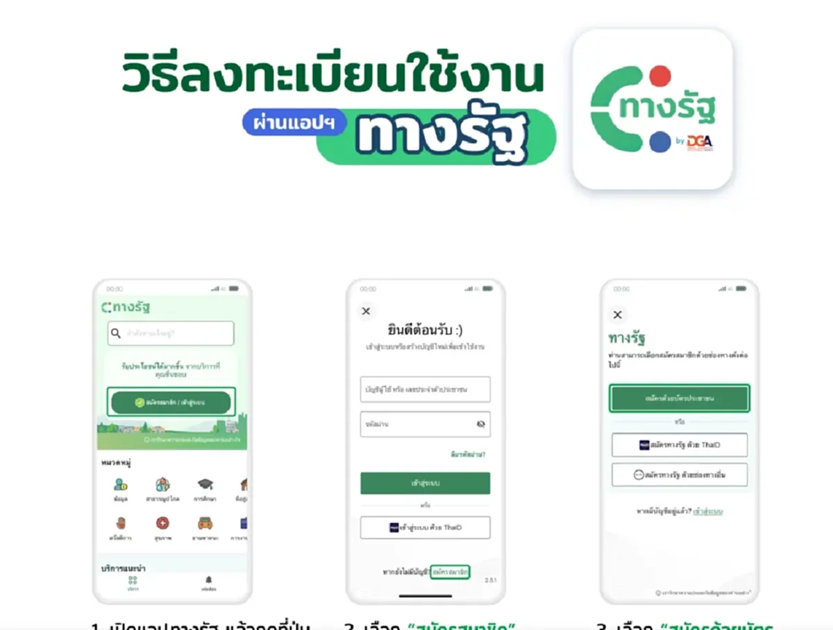 ดาวน์โหลดแอปทางรัฐ ยืนยันตัวตนก่อนเปิดลงทะเบียนเงินดิจิทัลวอลเลต 10,000