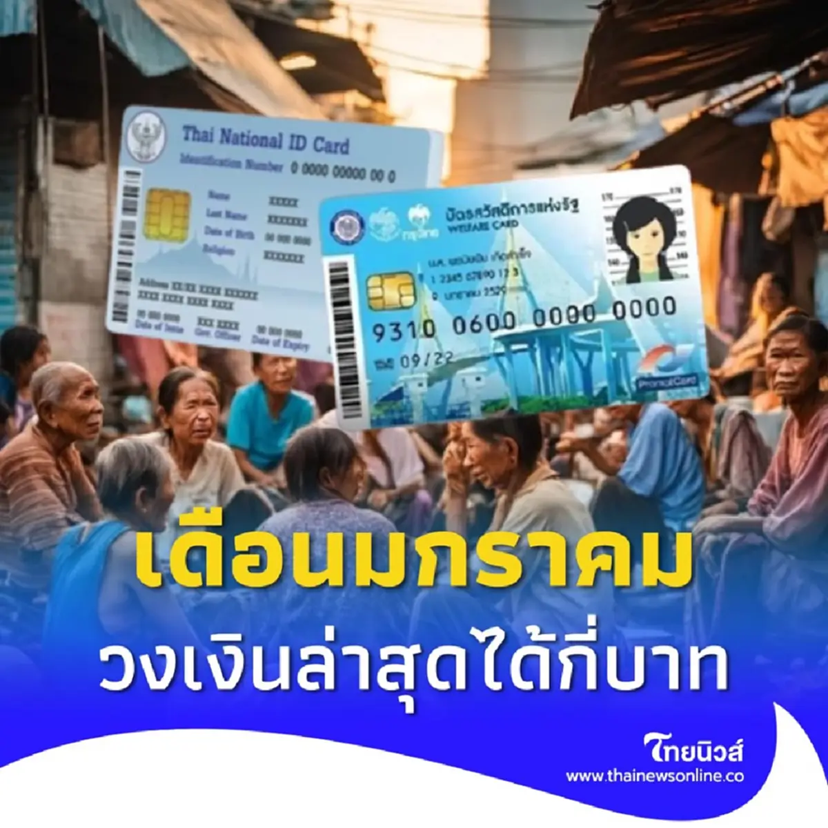 บัตรคนจน บัตรสวัสดิการแห่งรัฐ เดือนมกราคม 2568 เช็กวันเงินเข้า ได้กี่บาท