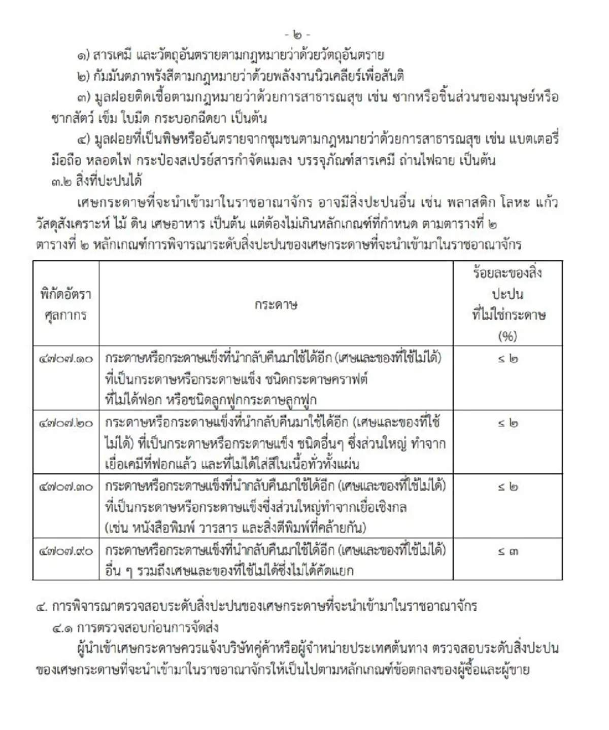 ประกาศราชกิจจาฯ หลักเกณฑ์ใหม่นำเข้าเศษกระดาษ คุมเข้มสิ่งปะปน