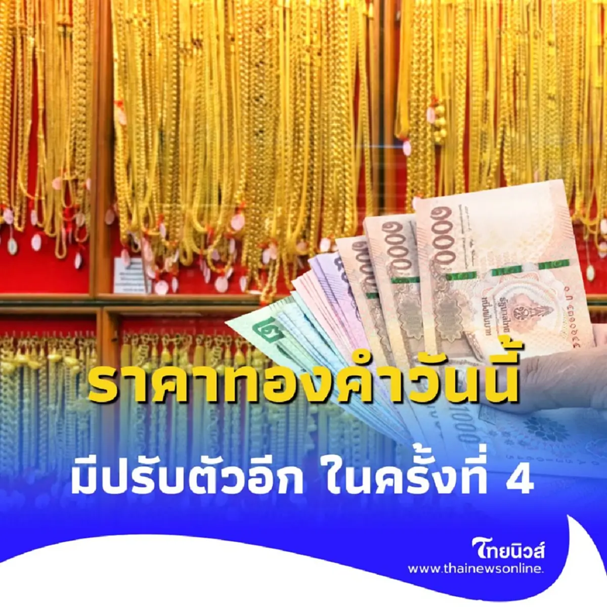ราคาทองคำวันนี้ 23 พ.ค. 2568 ราคาทอง มีปรับตัวอีก ในครั้งที่ 4