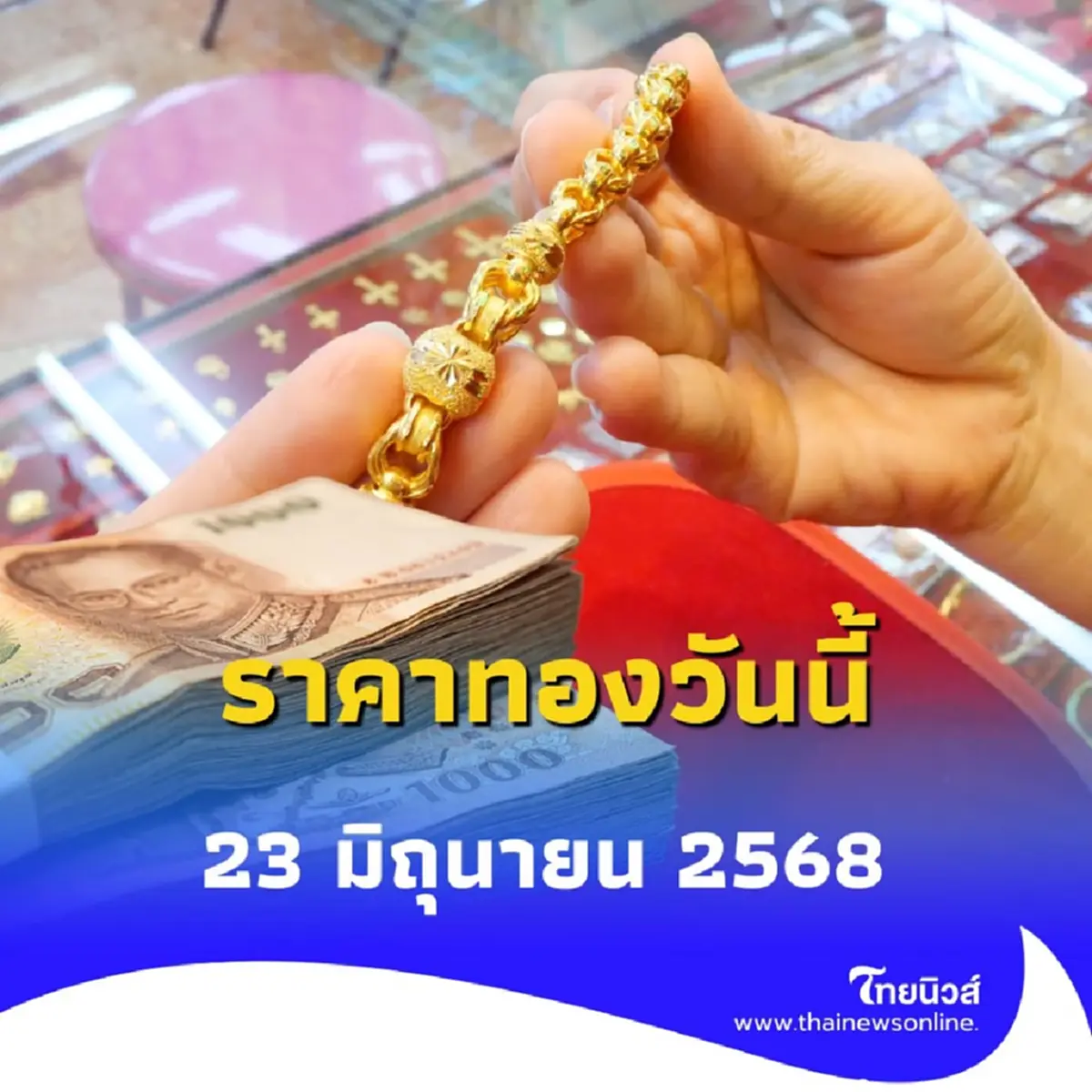 ราคาทองวันนี้ 23 มิถุนายน 2568 ราคาทองวันนี้มีปรับตัวอีก ครั้งที่ 6