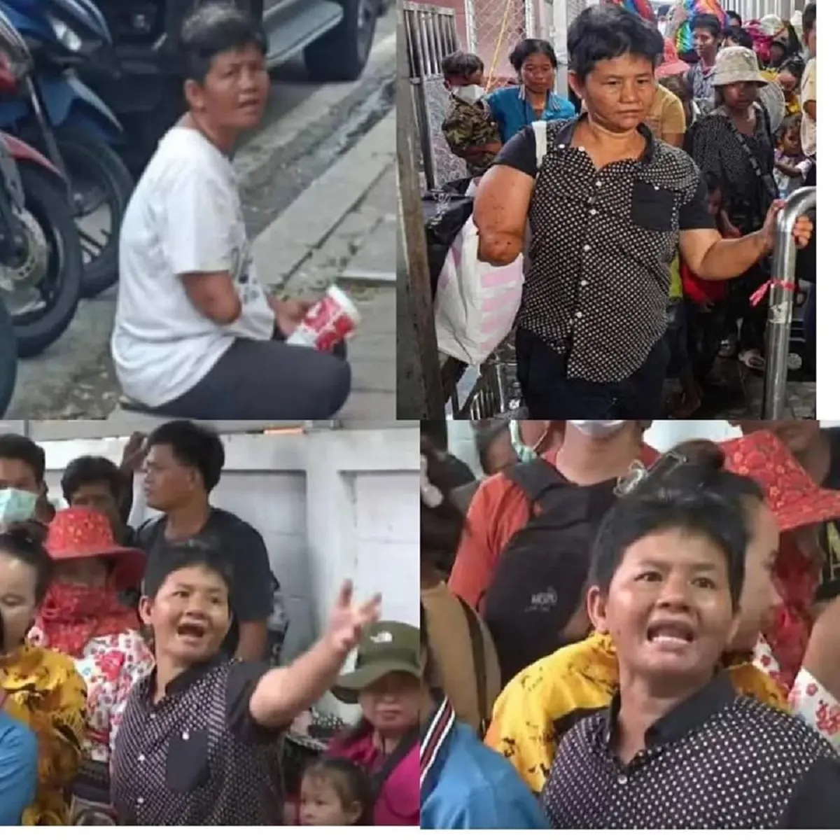 หญิงกัมพูชาปากแจ๋ว โวยลั่นจะแหกด่าน ที่แท้เข้าไทยมาเป็น"ขอทาน"