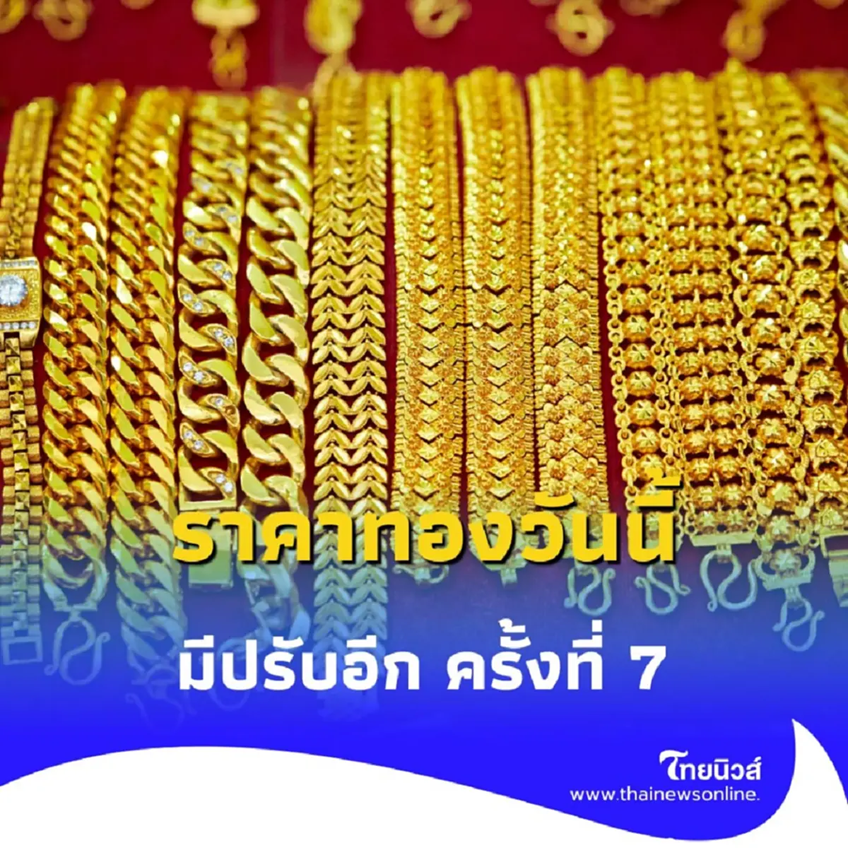 ราคาทองวันนี้ 25 มิถุนายน 2568 ราคาทองมีปรับอีก ครั้งที่ 7 