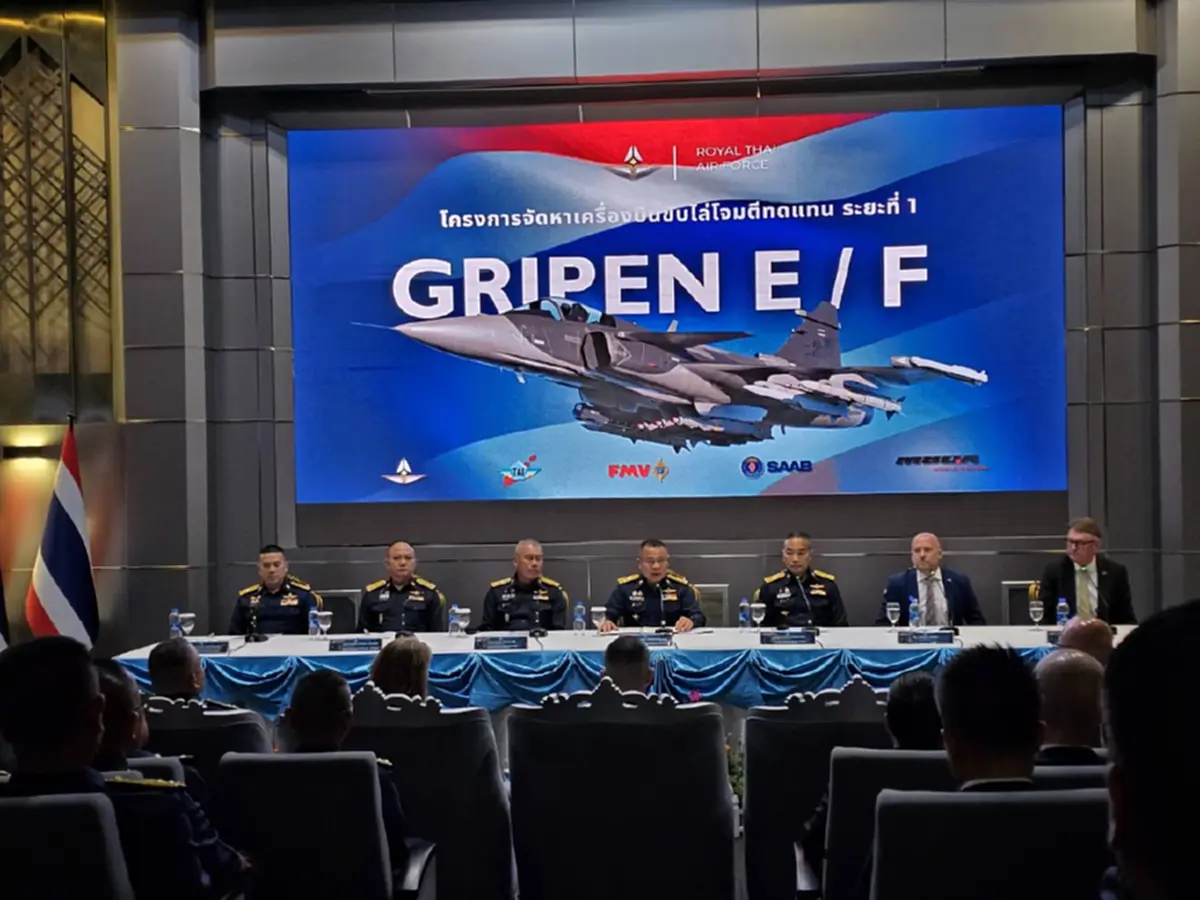 เลือก GRIPEN E/F เสริมเขี้ยวเล็บ ทอ.แถลงจัดซื้อ 4 เครื่อง 19,500 ล.