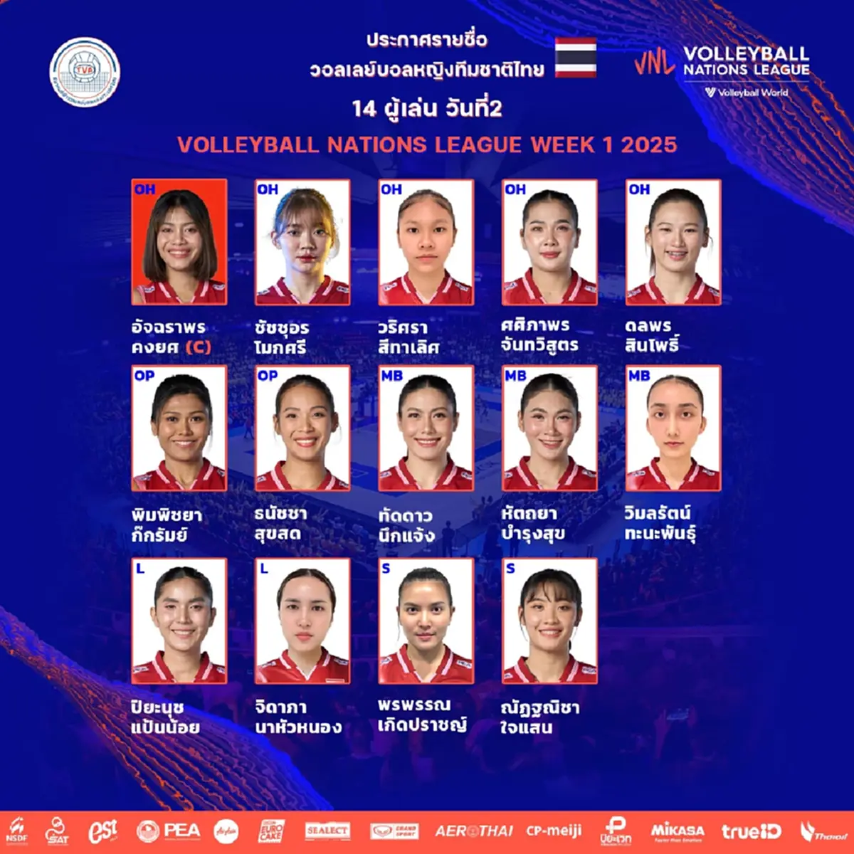 ดูวอลเลย์บอลสด \"วอลเลย์บอลหญิง\"ทีมชาติไทย พบ เบลเยี่ยม VNL 2025