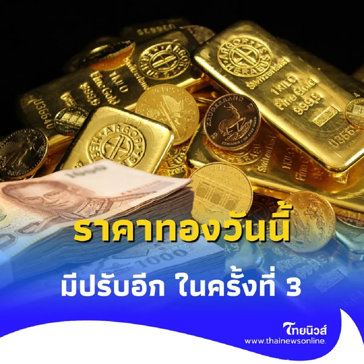 ราคาทองวันนี้ 24 มิถุนายน 2568 ราคาทองมีปรับอีก ในครั้งที่ 3