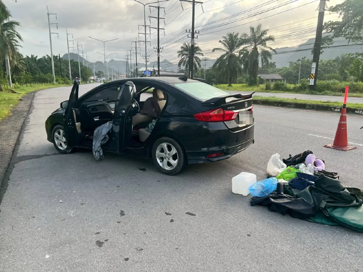 รวบ 2 หนุ่มปัตตานี แหกด่าน ขนวัตถุคล้ายระเบิดเข้าภูเก็ต