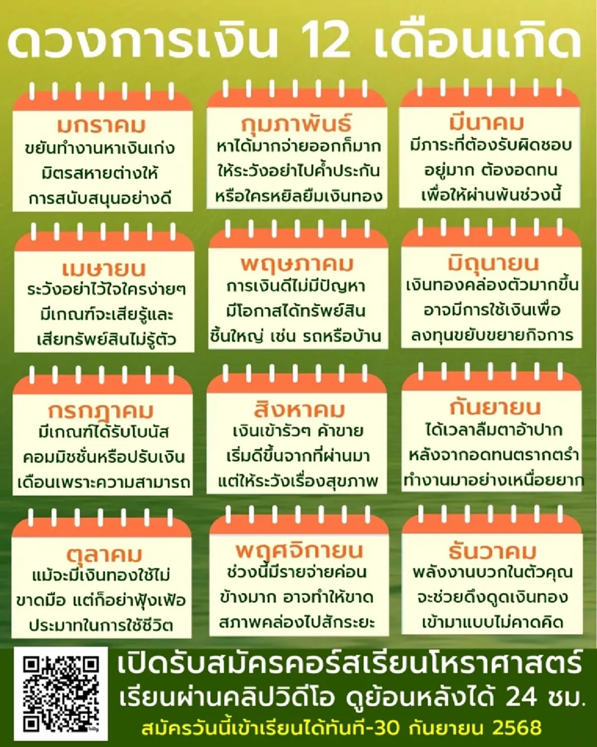 1 เดือนเกิด ระวังให้มาก มีเกณฑ์เสียรู้ เสียทรัพย์สินไม่รู้ตัว