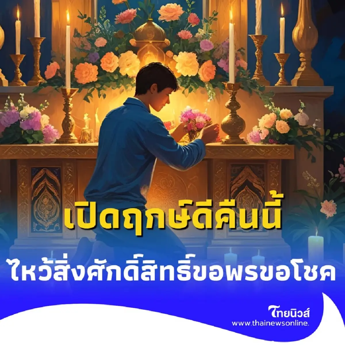 เปิดฤกษ์ดีคืนนี้ ไหว้สิ่งศักดิ์สิทธิ์ ขอให้พบความโชคดี มีคำแนะนำ