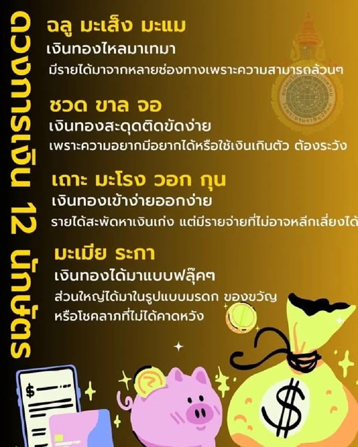 2 นักษัตร ดวงการเงินสุดปัง เตรียมรับโชคลาภ เงินทองได้มาแบบฟลุ๊คๆ