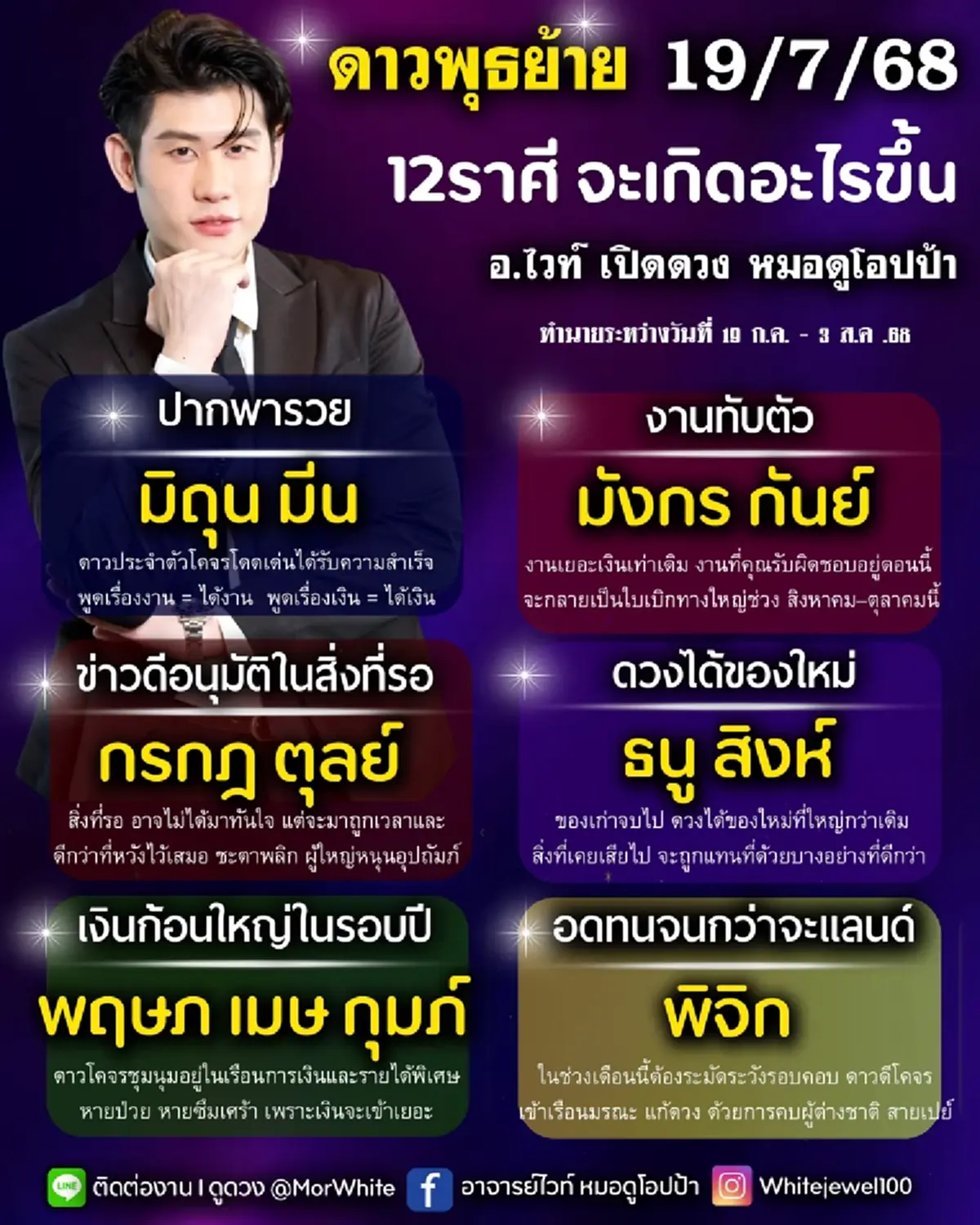 ดาวพุธย้าย 19 ก.ค. 3 ราศี ได้เงินก้อนใหญ่ในรอบปี เงินเข้าเยอะ
