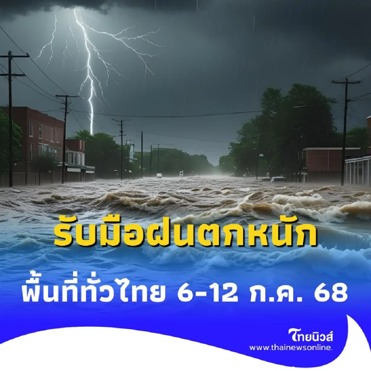 เฝ้าระวัง 6-12 ก.ค. ทั่วไทยระวัง น้ำหลาก-ดินถล่ม เตรียมรับมือ