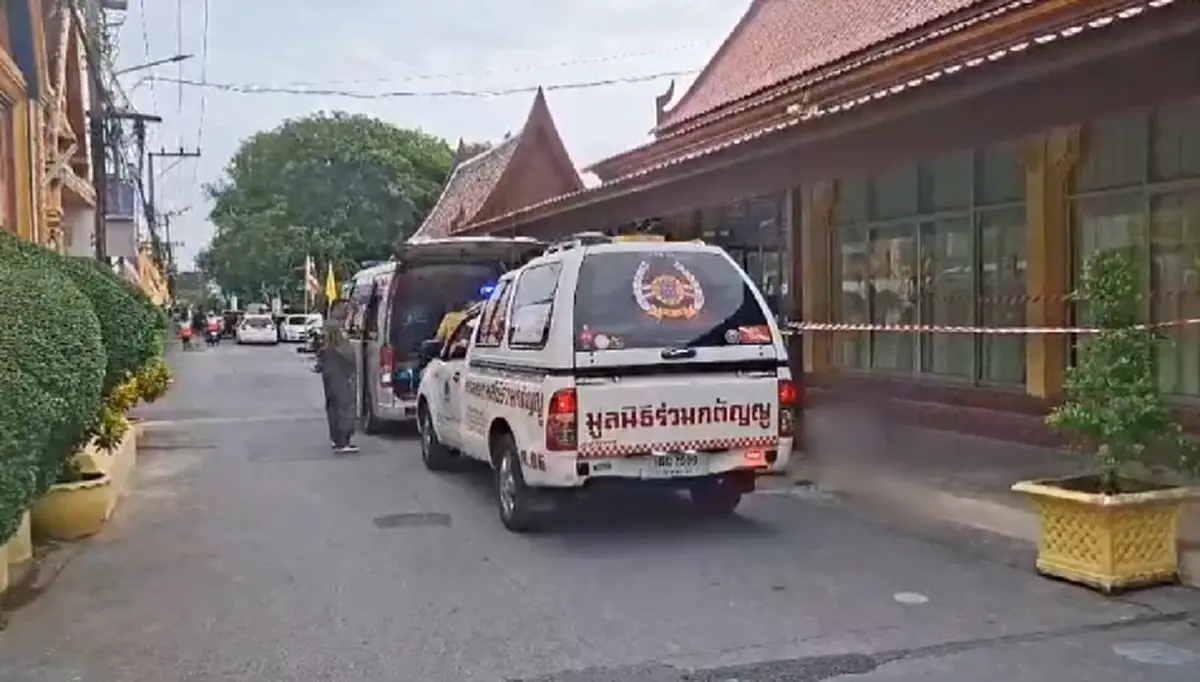 สลดวันพระ ลูกเจ้าของโรงเรียน ไล่ลั่นไกดับสังเวย 2 ศพ คาวัด