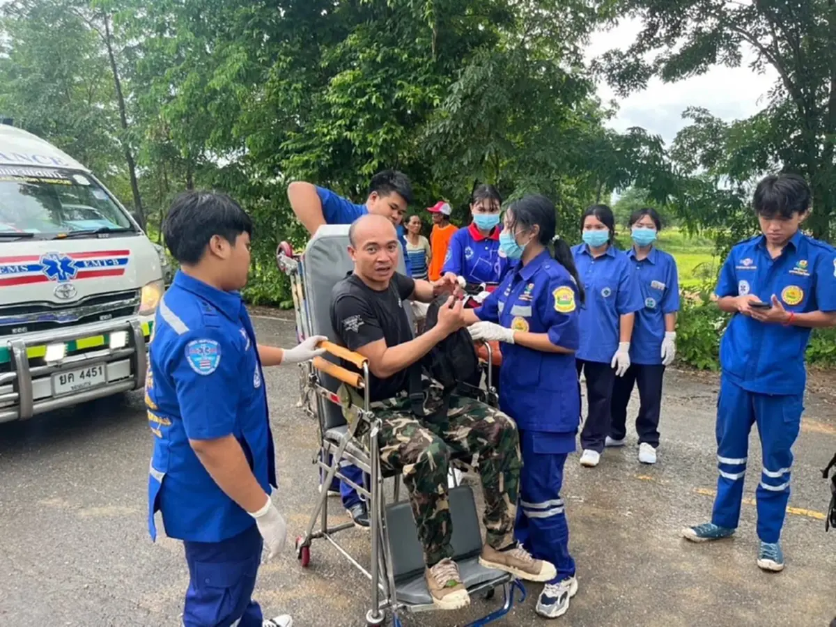 อันตรายมาก จนท.พิทักษ์ป่าภูเวียง ถูกจั่นห้าวยิงขา ขณะลาดตระเวน