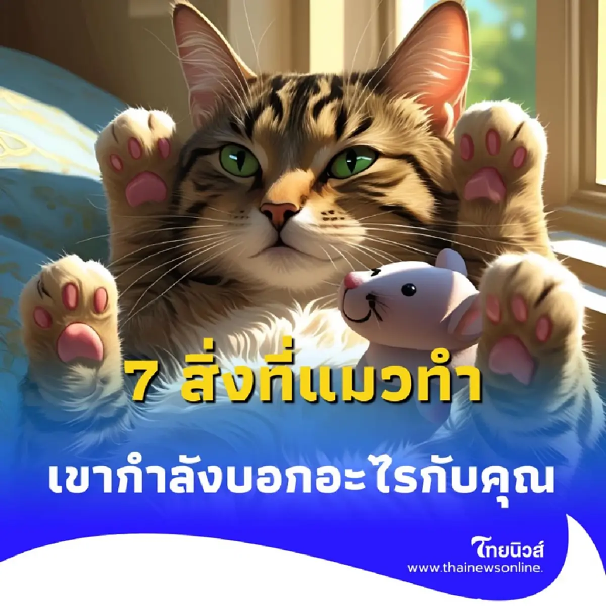 7 ความหมาย สิ่งที่แมวทำ เขากำลังจะบอกอะไรกับคุณ วันนี้มีคำตอบ