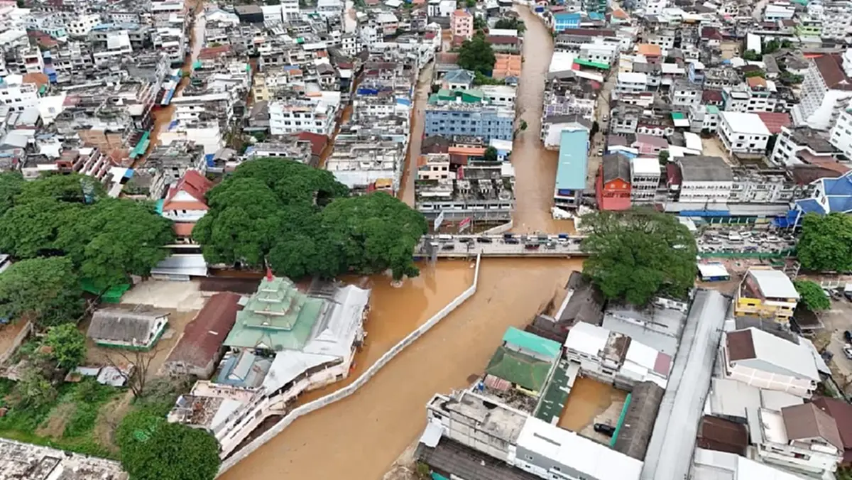 ด่วน เชียงรายแจ้งเตือนยกของขึ้นที่สูง แม่น้ำสายล้นตลิ่ง 4 ชุมชน