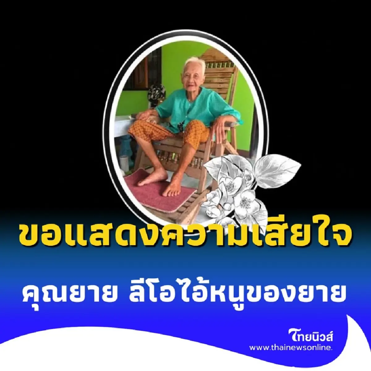 สุดอาลัย คุณยายแห่งเพจ ลีโอไอ้หนูของยาย จากไปอย่างกะทันหัน