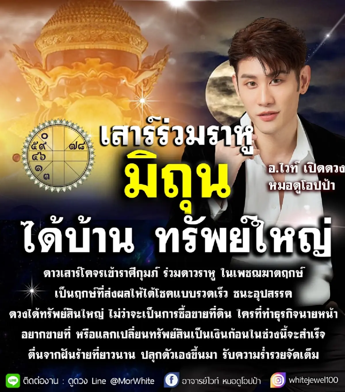 ดาวเสาร์ย้ายร่วมราหู 2 ราศี เงินโดดเด่น ได้บ้าน ทรัพย์ใหญ่