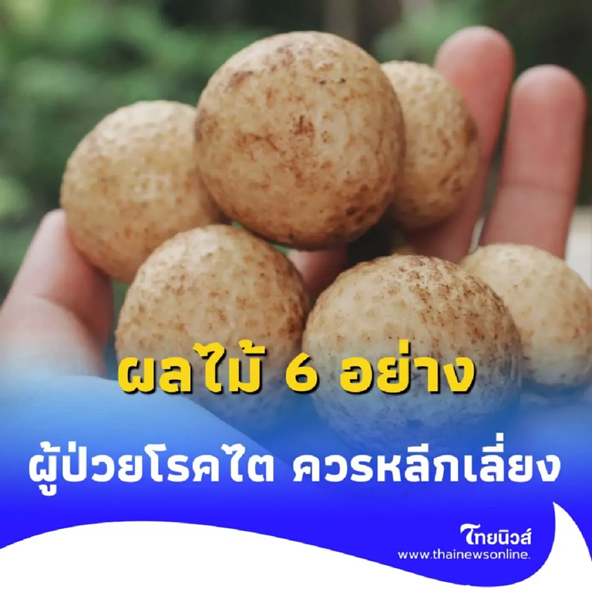 ผลไม้ 6 อย่าง ที่ผู้ป่วยโรคไต ควรหลีกเลี่ยง หรือจำกัดปริมาณ