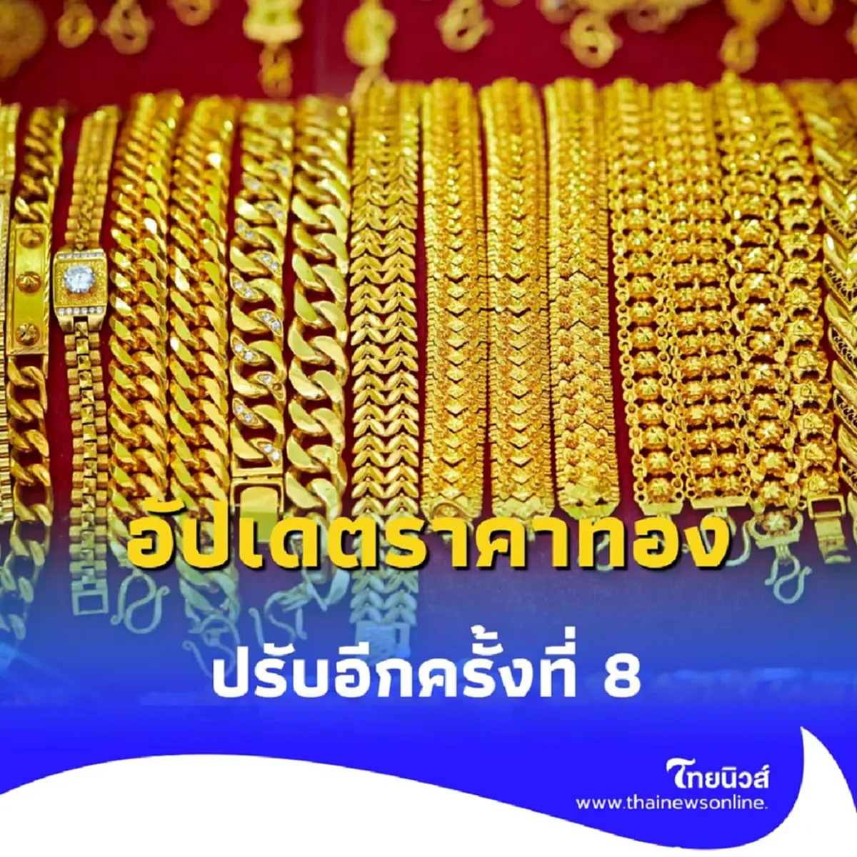 อัปเดตราคาทองวันนี้ 1 สิงหาคม 2568 ราคาทองปรับอีกครั้งที่ 8