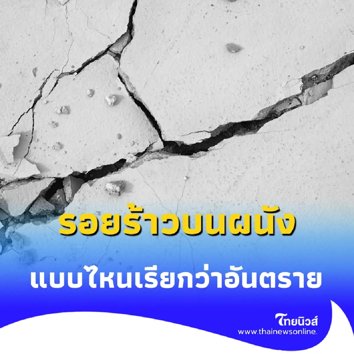 เปิด 4 ประเภท รอยร้าวบนผนัง แบบไหนเรียกว่าอันตราย ต้องเรียกช่างด่วน