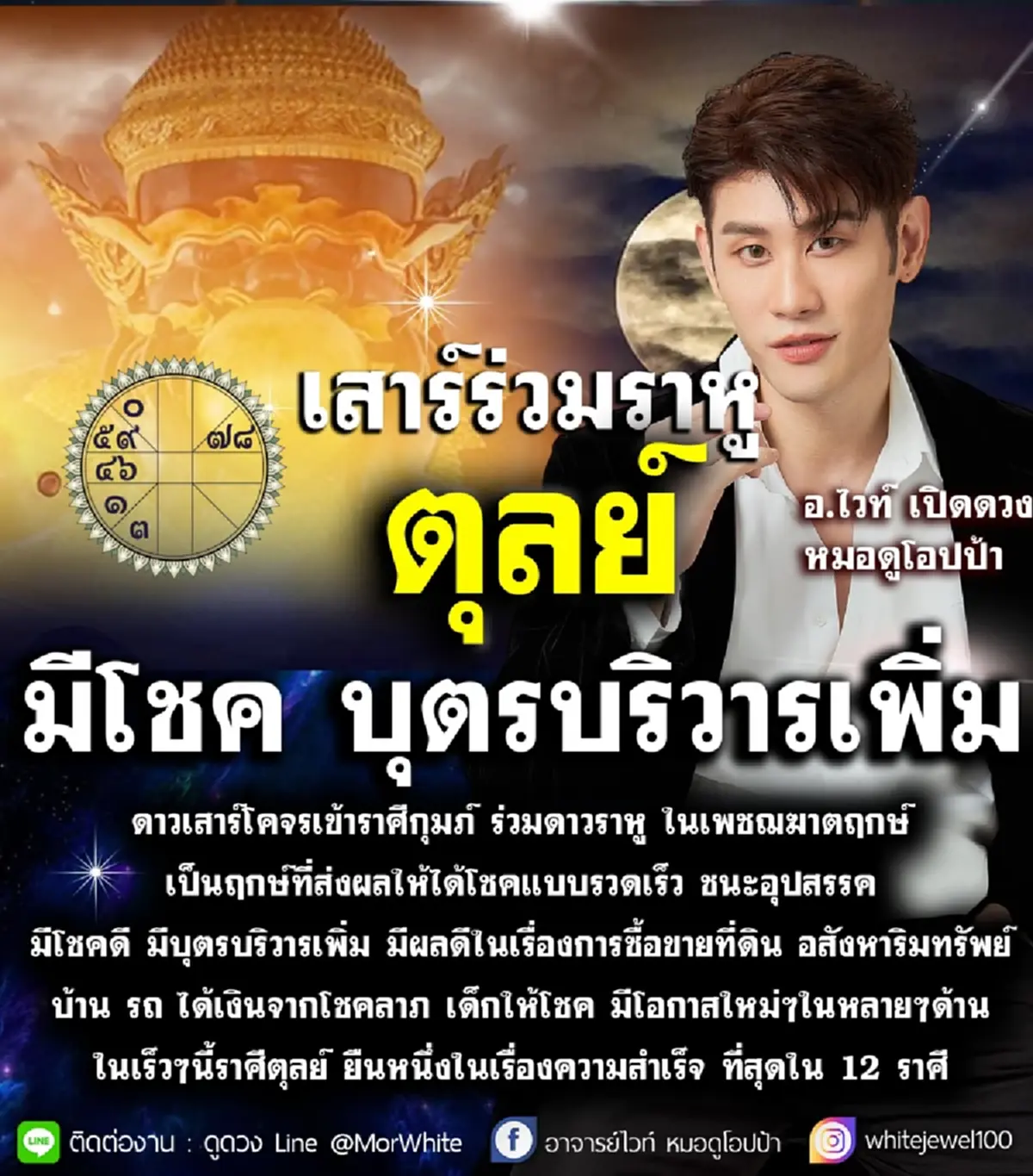 ดาวเสาร์ย้ายร่วมราหู 23 ส.ค. เปิดราศีมีโชค ยืนหนึ่งความสำเร็จ