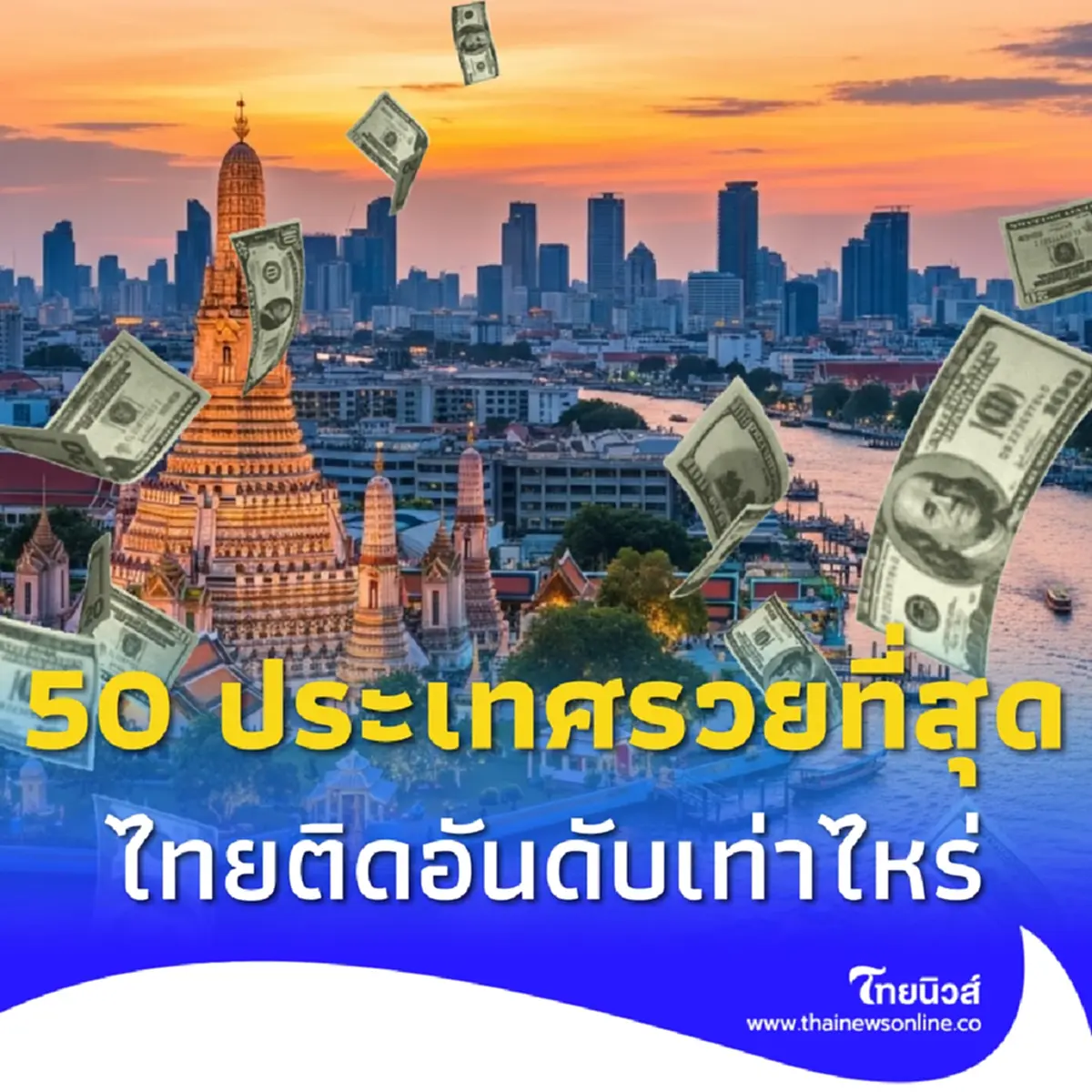 เปิด 50 ประเทศร่ำรวยสุดในโลก ปี 2025 เช็กประเทศไทยติดอันดับด้วย