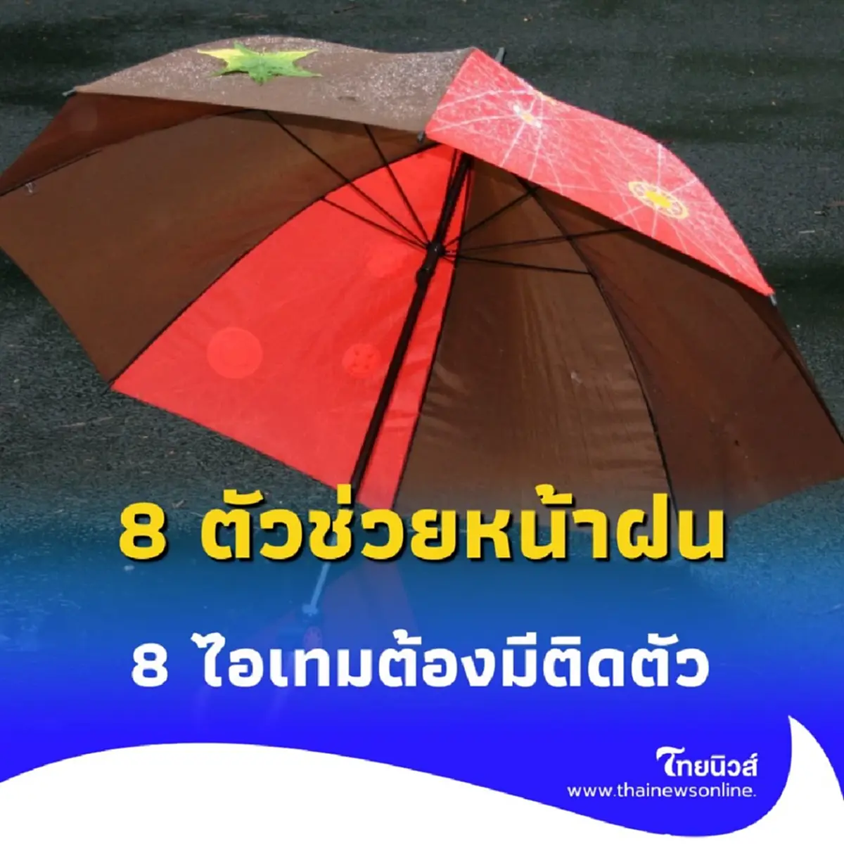 8 ตัวช่วยที่ทุกคนควรมีติดตัว ติดกระเป๋า ในช่วงหน้าฝนบบนี้