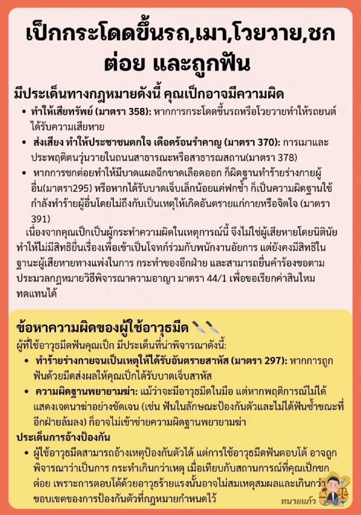 ทนายแก้ว เปิดกฎหมายชัด เป๊ก ผลิตโชค - คู่กรณี ใครจะโดนอะไรบ้าง