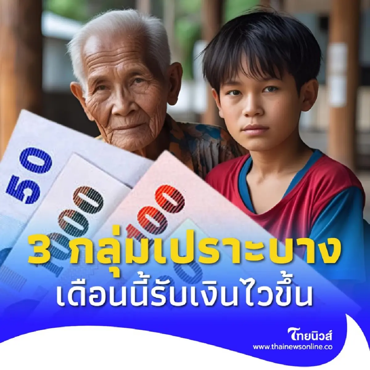3 กลุ่มเปราะบาง รับเงินช่วยเหลือเดือน ส.ค. 2568 ไวขึ้น เช็กวันโอน