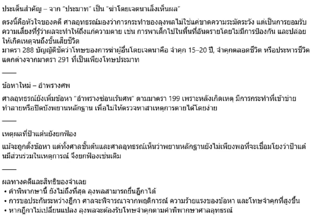 จุดพลิกคดีชั้นอุทธรณ์ เพิ่มโทษ-เพิ่มข้อหา "ลุงพล"ติดคุก 26ปี