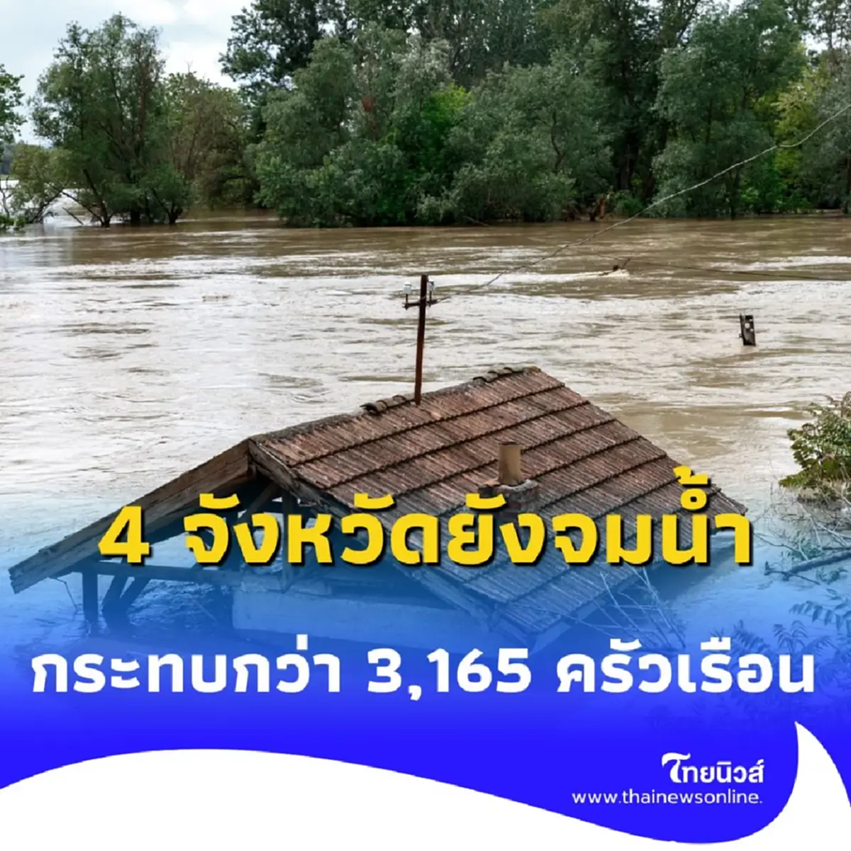 ปภ. เผย 4 จังหวัดยังจมน้ำ เร่งสำรวจช่วยเหลือผู้ประสบภัย 