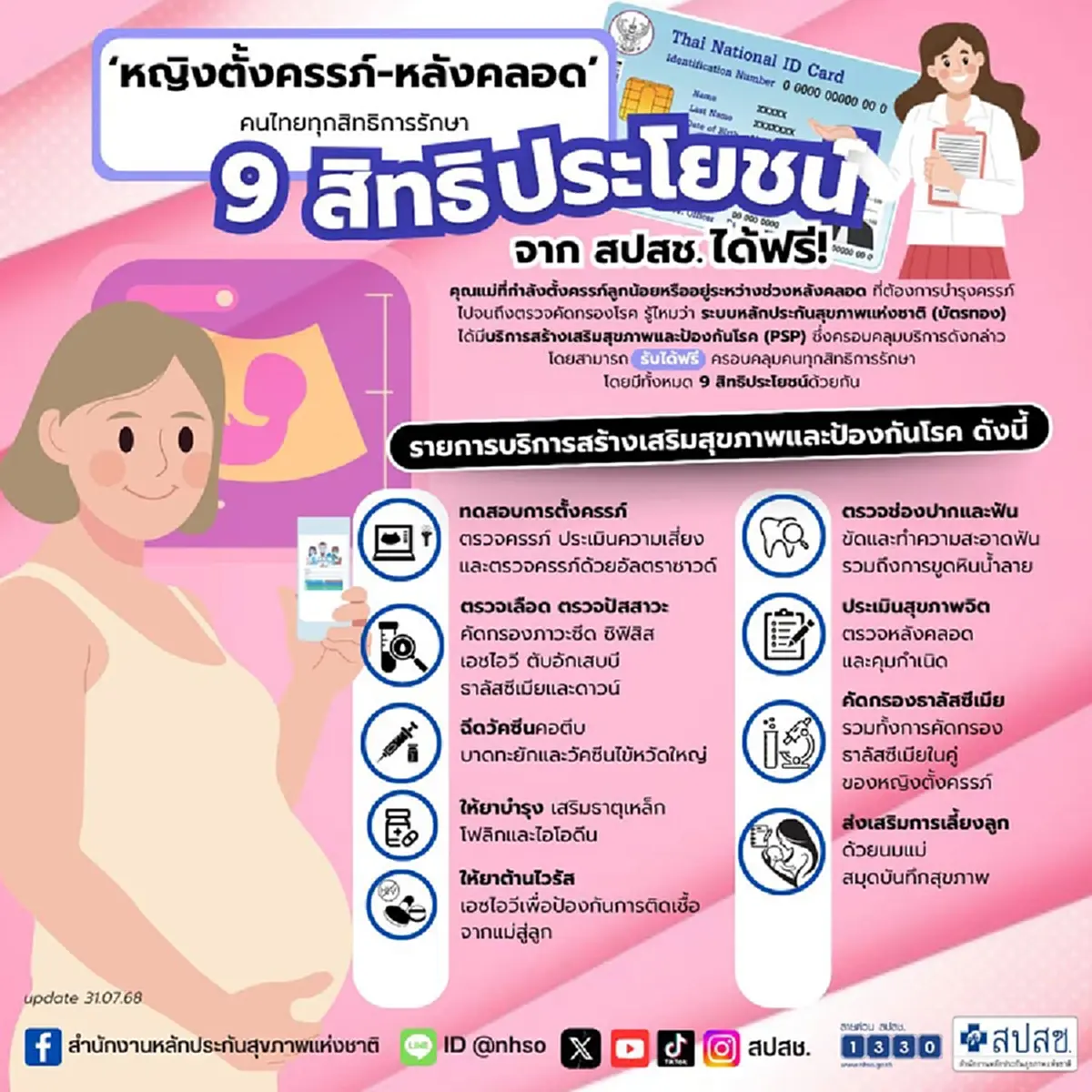 รวม 13 สิทธิบัตรทอง-ประกันสังคม สำหรับวัยทำงาน สปสช. จัดให้ฟรี