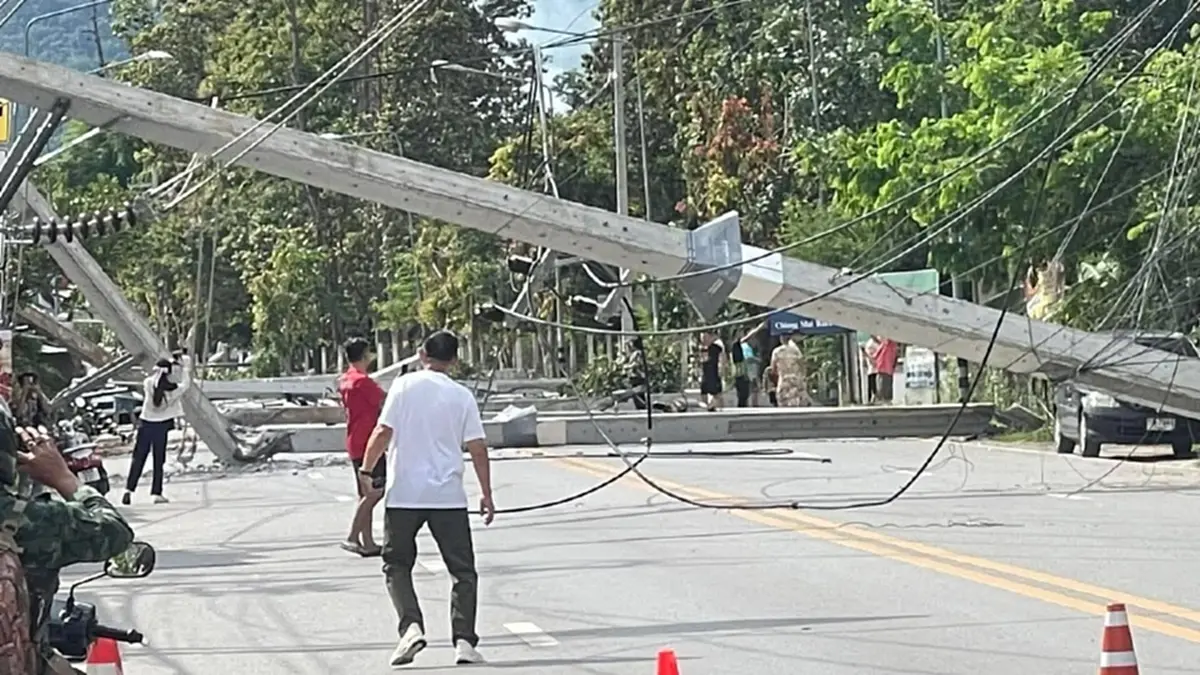 ผลตรวจแอลกอฮอล์ คนขับรถชนเสาไฟล้ม 52 ต้น เปิดความเสียหายล่าสุด