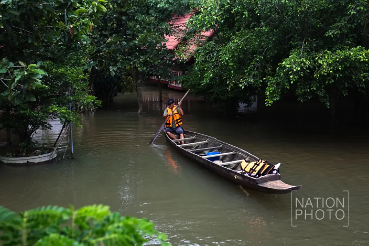 น้ำไหลบ่าท่วมเต็มพื้นที่ “สถานปฏิบัติธรรมสติภาวนาภิรตาราม”