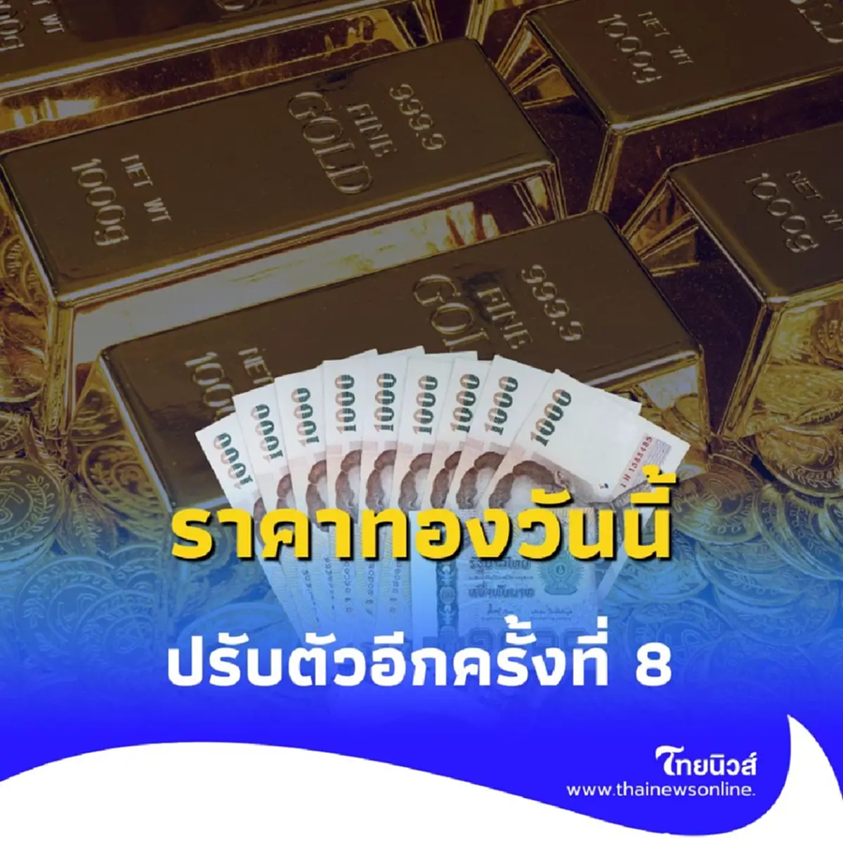 ราคาทองวันนี้ 2 กันยายน 2568 ราคาทองปรับตัวขึ้นอีก ในครั้งที่ 8