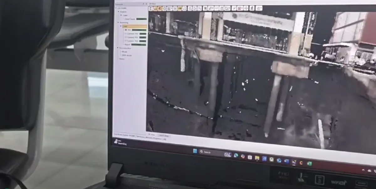 เปิดภาพสแกน 3 มิติ พื้นใต้อาคาร สน.สามเสน น่าหวั่น เสี่ยงทรุดอีก