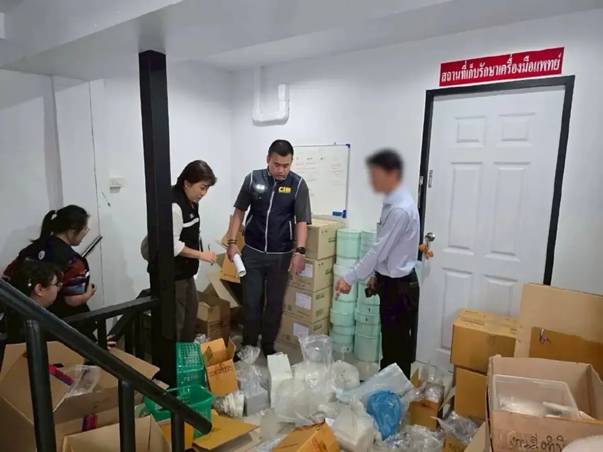 CIB ทลายแหล่งซิลิโคน เสริมคาง-เสริมจมูก ยึดของกลางหมื่นชิ้น