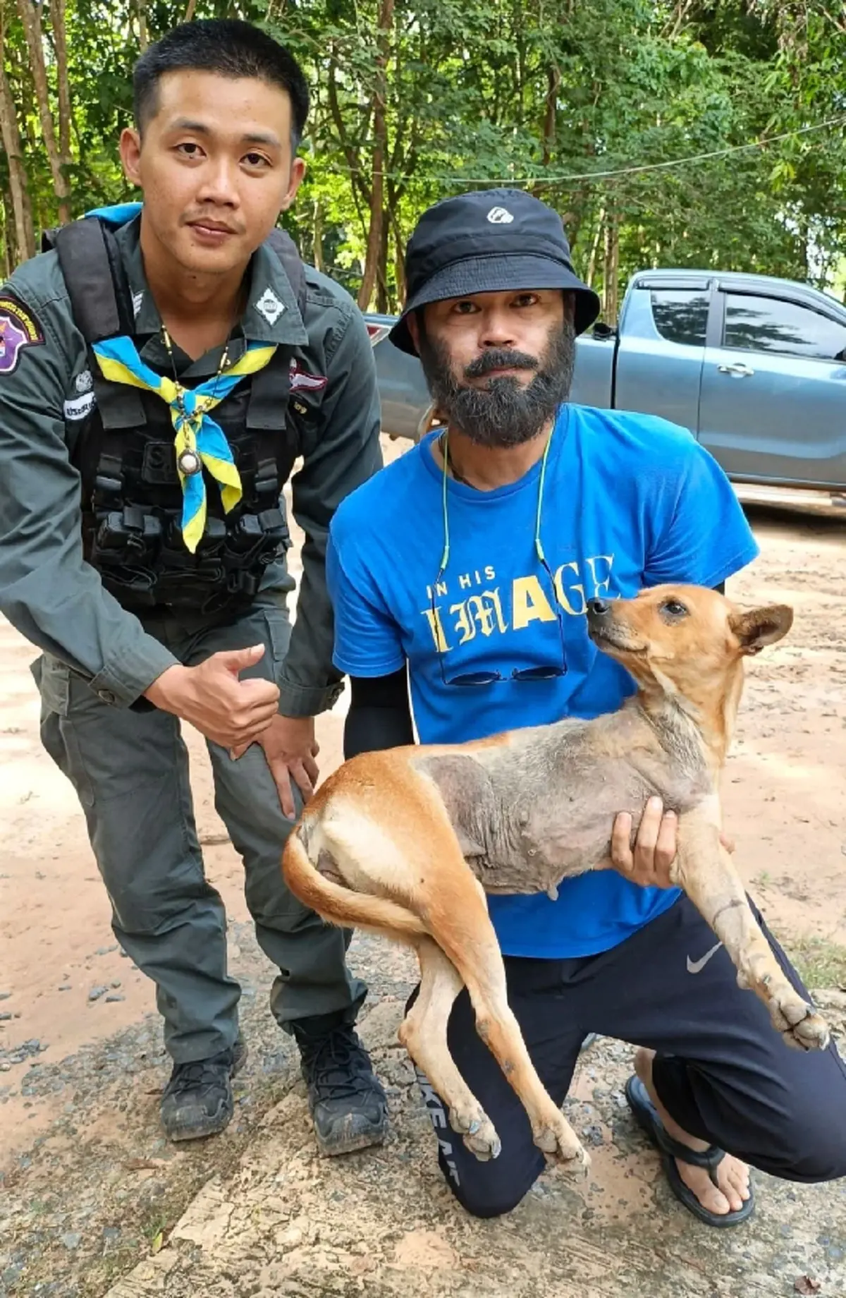 หมาชายแดน หาบ้าน เสียขาหน้า ตชด.ช่วยจากกับดักนายพรานเขมร