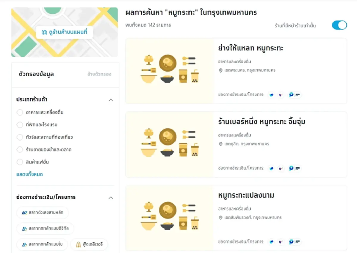 คนละครึ่งพลัส วิธีหาร้านหมูกระทะใกล้ฉัน ร้านไหนเข้าร่วมโครงการ