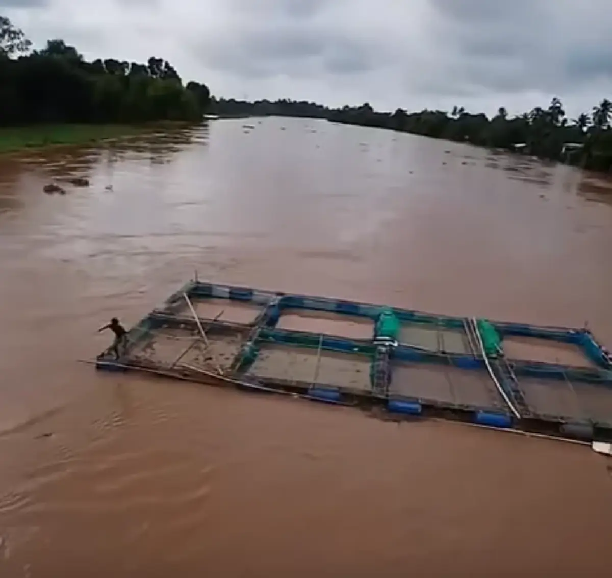 นาทีสลด หนุ่มลอยมากับแพกระชังปลาถูกไฟช็อต ร่างจมแม่น้ำน่าน