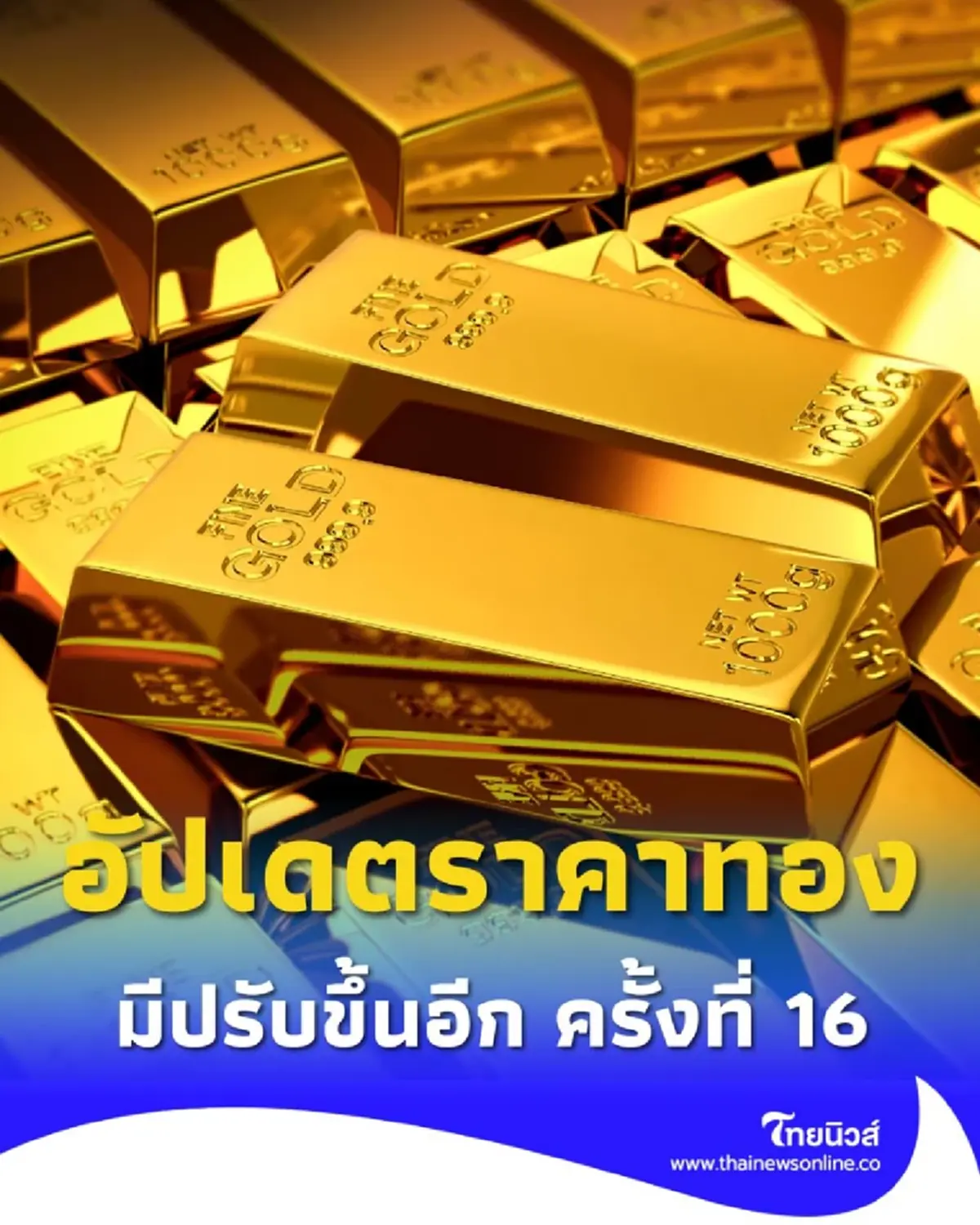  ราคาทองวันนี้ 13 ตุลาคม 2568 ราคาทองมีปรับขึ้นอีก ครั้งที่ 16
