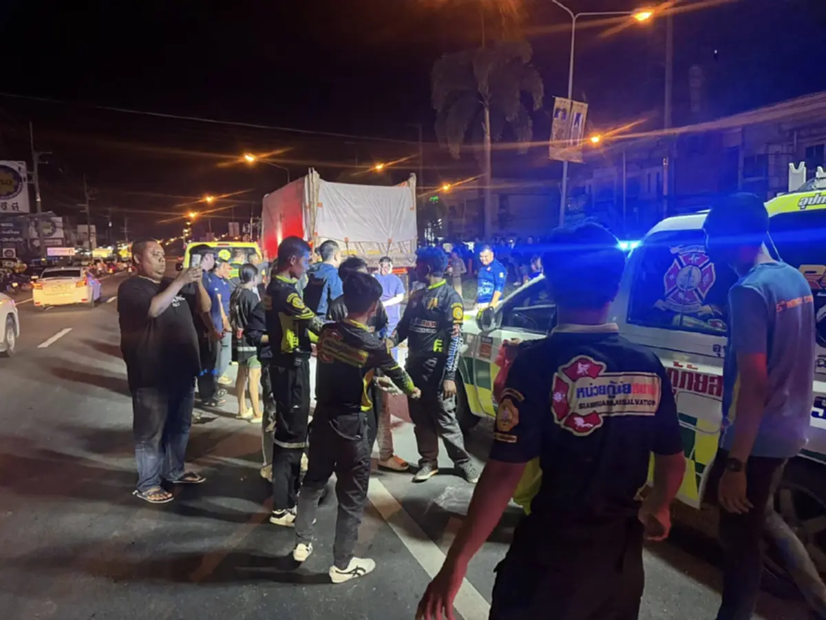 สลดใจ รถบรรทุกพ่วงชน จยย.ออกจากรพ. ลูกดับ แม่รอดหวุดหวิด