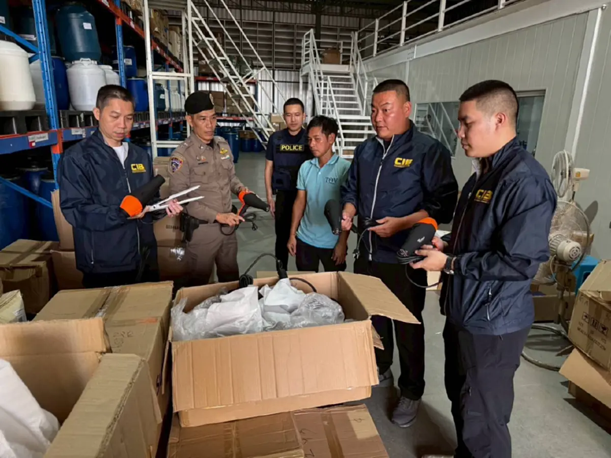 เซ่นเหตุสะเทือนขวัญไดร์เป่ามรณะ บุกจับโกดังใหญ่ของกลาง10ล้าน