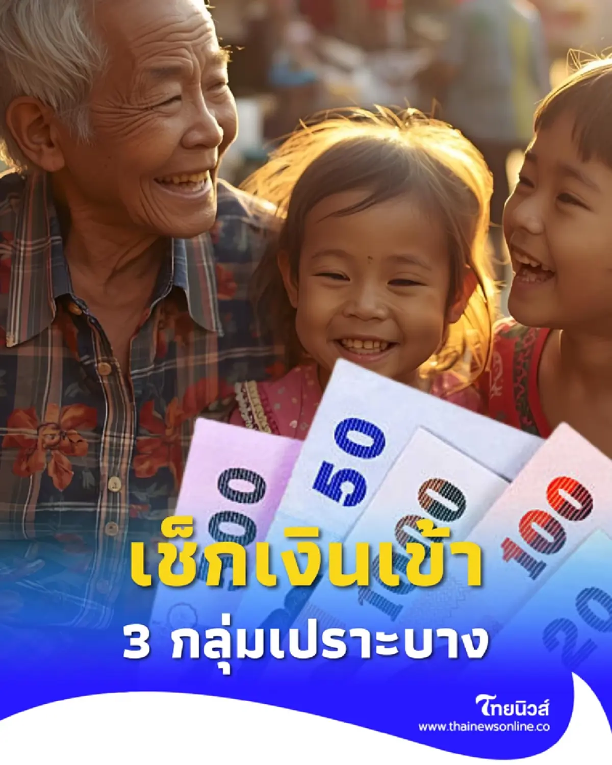 เช็กเงินเข้า 3 กลุ่มเปราะบาง เดือนตุลาคม 2568 ผู้มีสิทธิได้กี่บาท