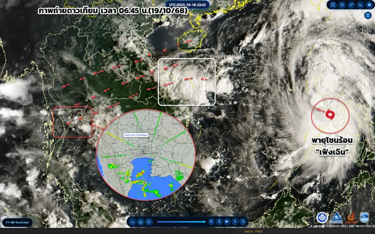 เส้นทางพายุโซนร้อน เฟิงเฉิน กำลังเคลื่อนตัว กระทบไทยหรือไม่